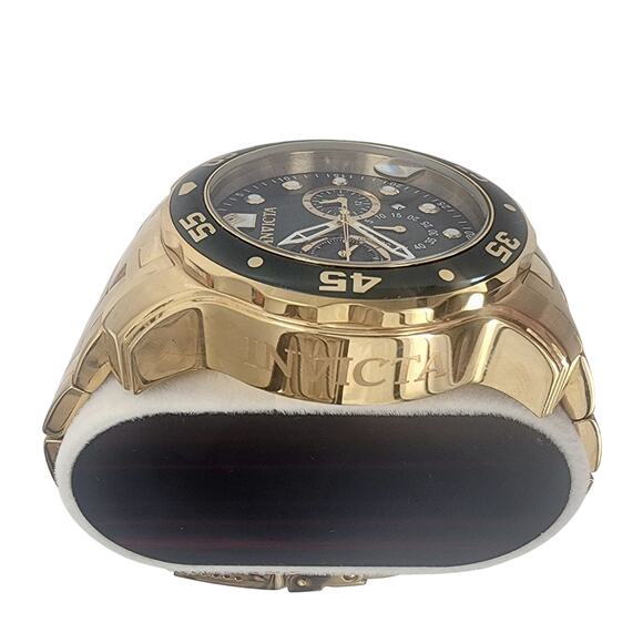 Invicta Men's Pro Diver Watch Scuba Chronograph Green Dial Gold Tone 200m 48mm - Picture 5 of 12